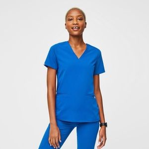 Figs Casma Scrub Top Royal Blue XS